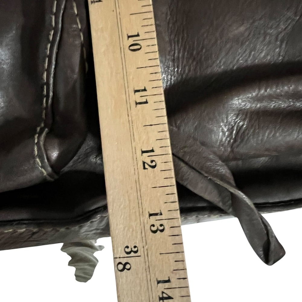 RUEHL No.925 Aubree Brown Leather Shoulder Bag Purse Abercrombie Italian Design - Picture 8 of 10